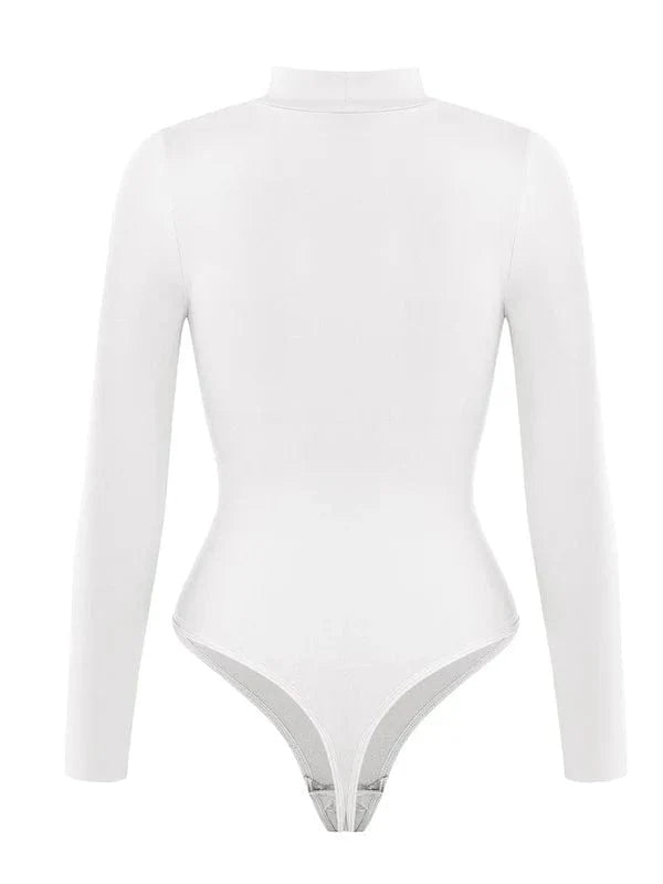 Valantomode | Long Sleeve Turtleneck Compression Shapewear Bodysuit