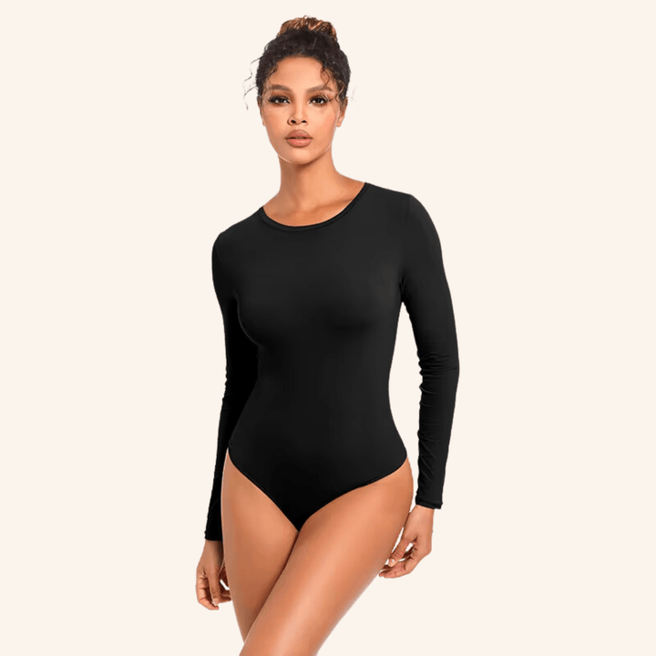 Valantomode | Long Sleeve Ultra-Stretch Tummy Control Shaping Bodysuit