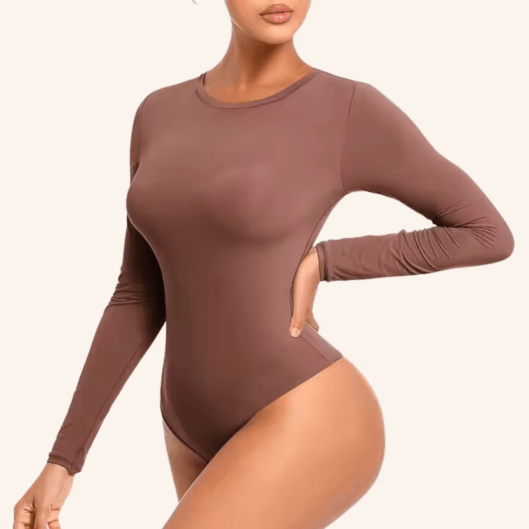 Valantomode | Long Sleeve Ultra-Stretch Tummy Control Shaping Bodysuit