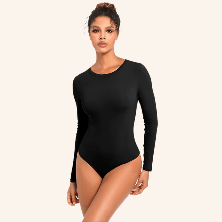 Valantomode | Long Sleeve Ultra-Stretch Tummy Control Shaping Bodysuit