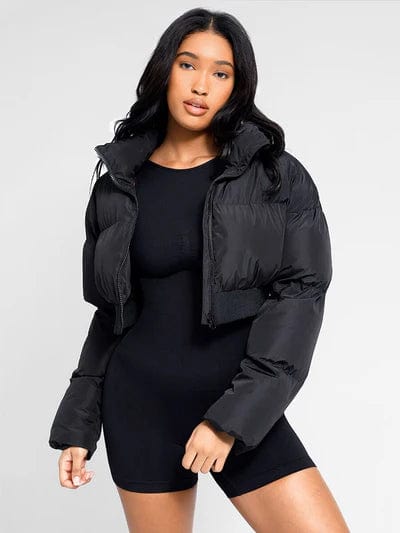 Valantomode | Removable Pad Low Back Round Neck Shapewear Bodysuit