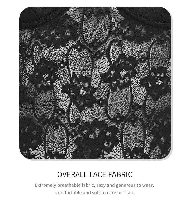 Valantomode | Lace Shaping Bodysuit with Built-In Bra and Low Back Tummy Control