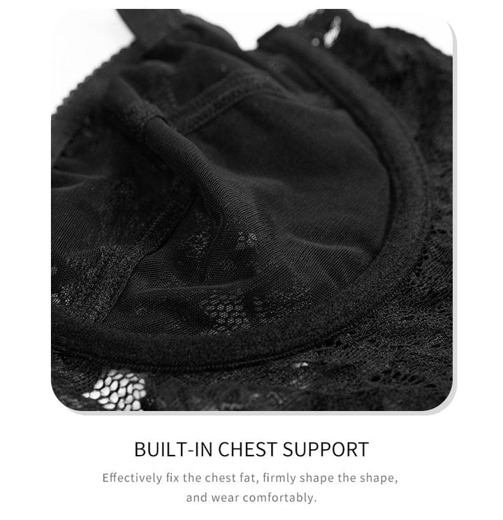 Valantomode | Lace Shaping Bodysuit with Built-In Bra and Low Back Tummy Control