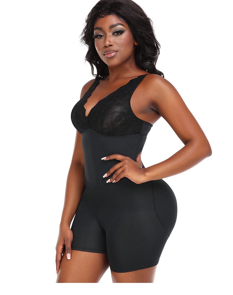 Valantomode | Low Back Slimming Bodysuit with Removable Hip Pads for Enhanced Lift