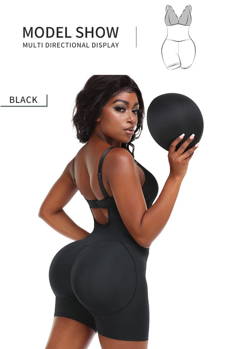 Valantomode | Low Back Slimming Bodysuit with Removable Hip Pads for Enhanced Lift