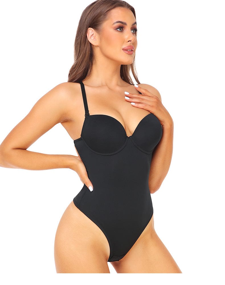 Valantomode | Backless Tummy Control Bodysuit with Integrated Bra