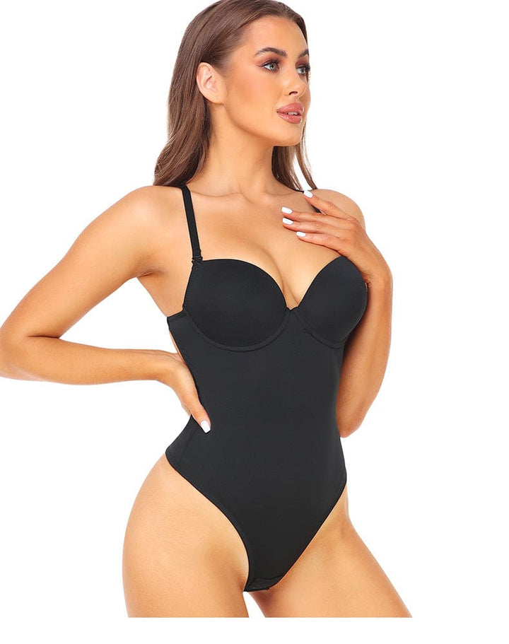 Valantomode | Backless Tummy Control Bodysuit with Integrated Bra