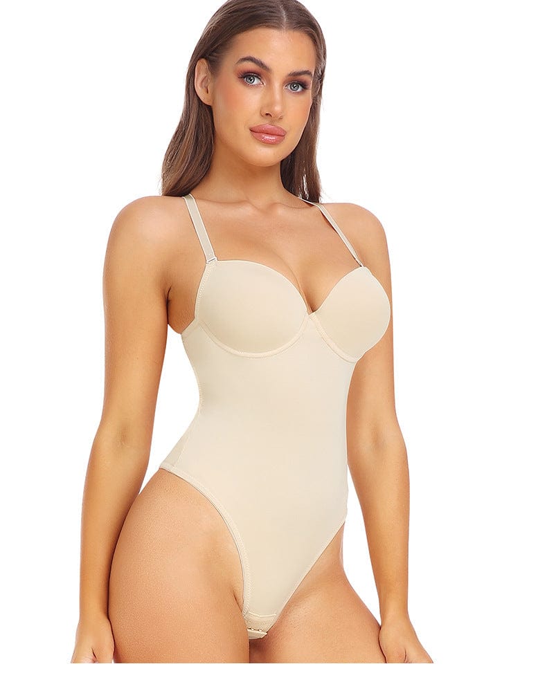 Valantomode | Backless Tummy Control Bodysuit with Integrated Bra