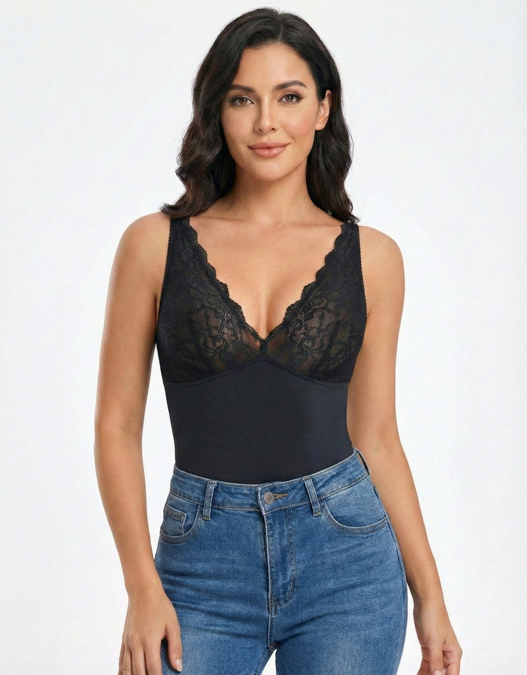 Valantomode | Lace Shaping Bodysuit for Tummy Control