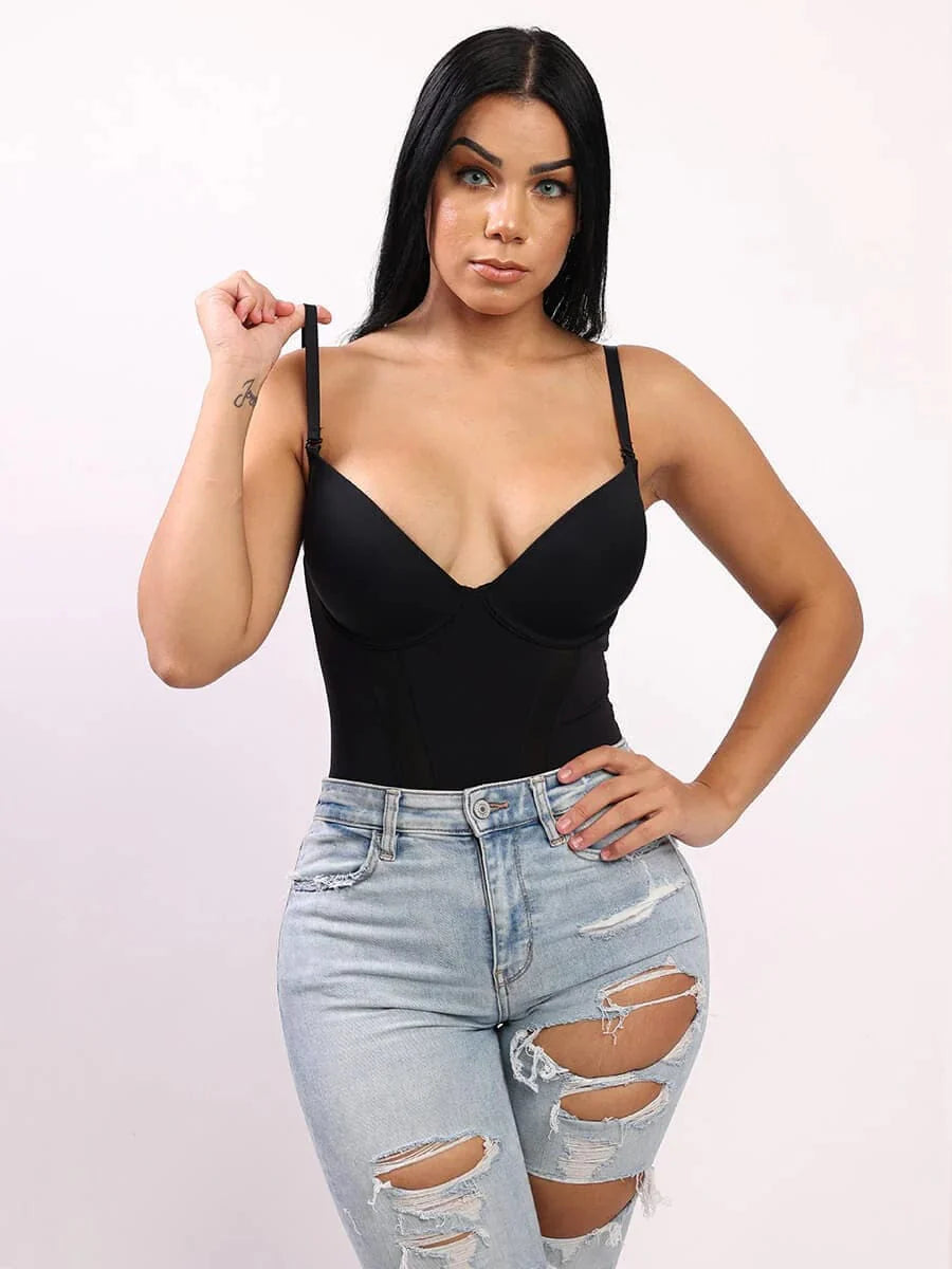 Valantomode | Low Back Tummy Control One Piece Shaper Bodysuit