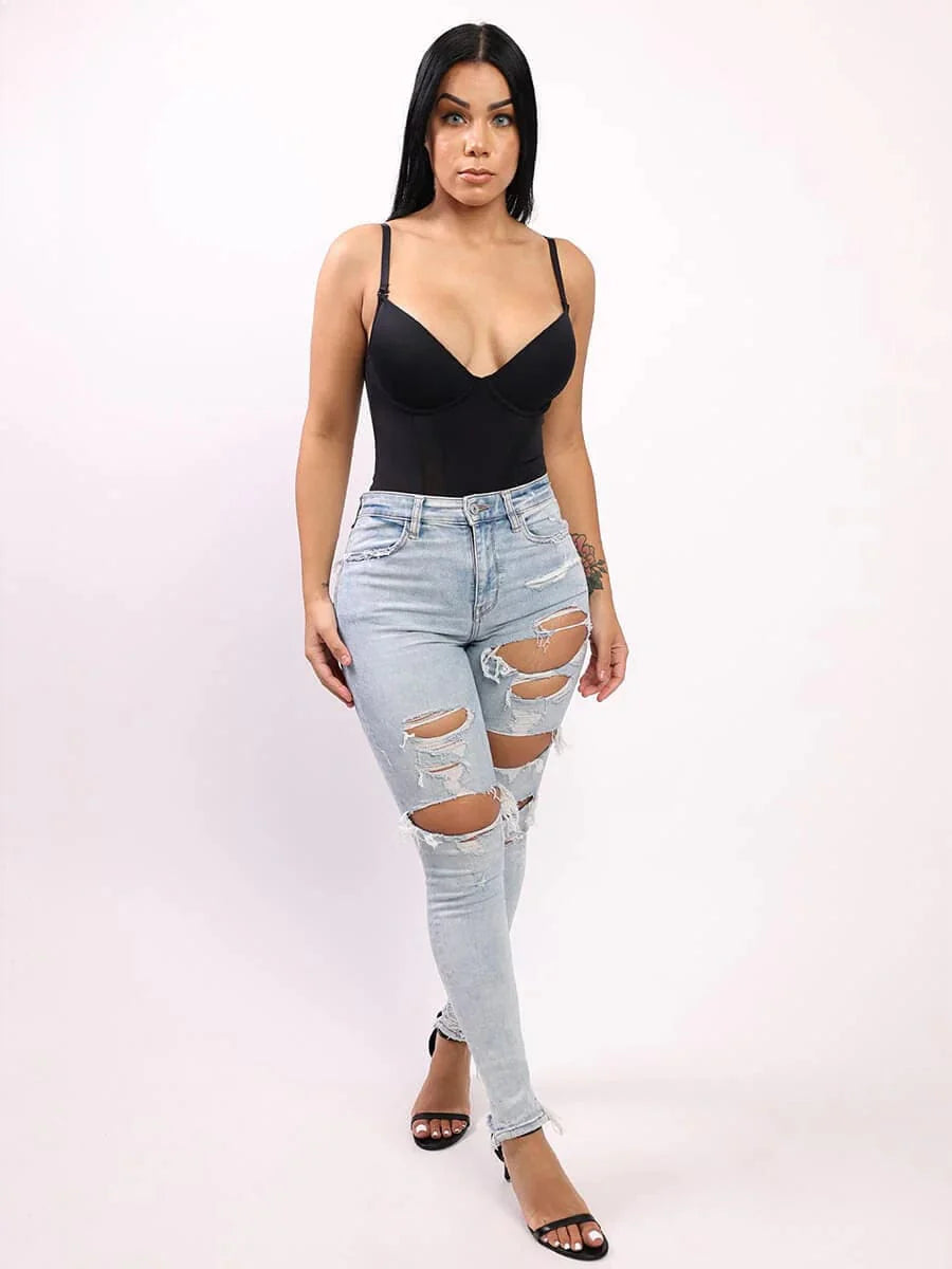 Valantomode | Low Back Tummy Control One Piece Shaper Bodysuit