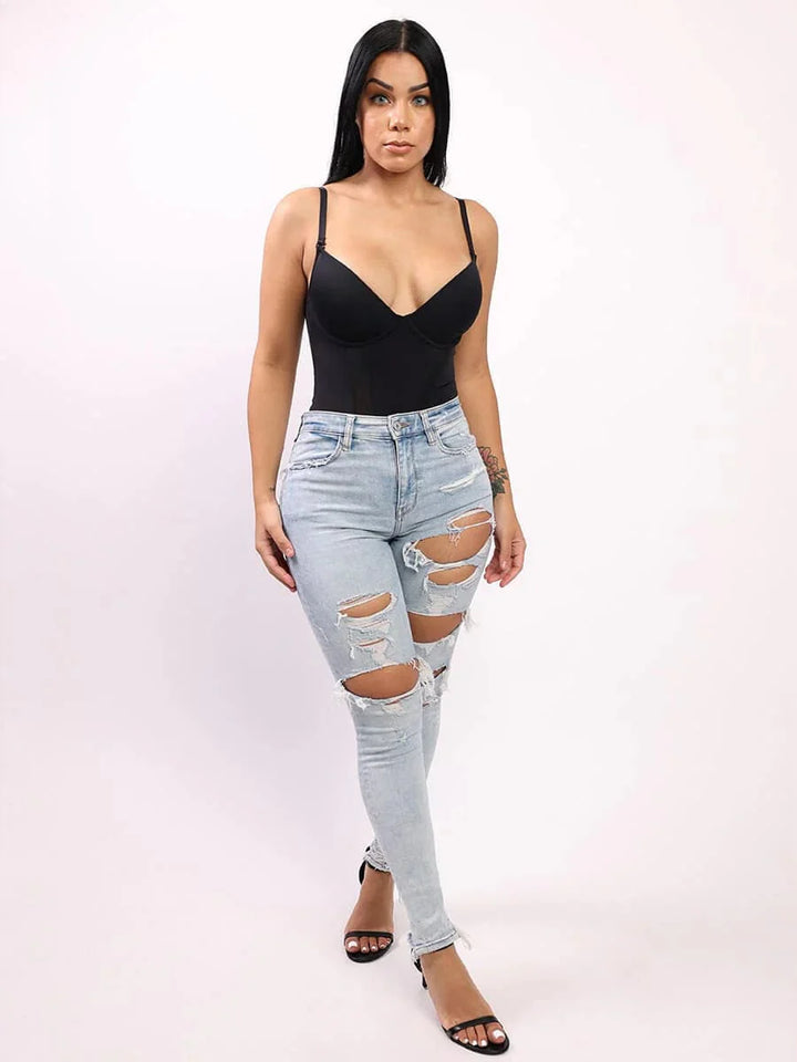 Valantomode | Low Back Tummy Control One Piece Shaper Bodysuit