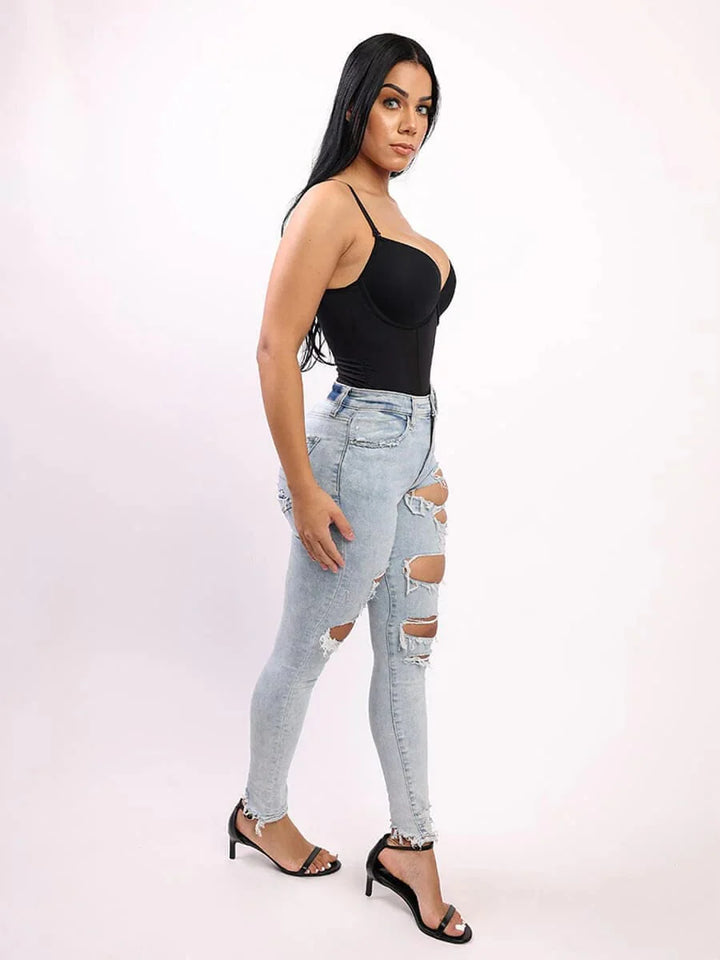 Valantomode | Low Back Tummy Control One Piece Shaper Bodysuit