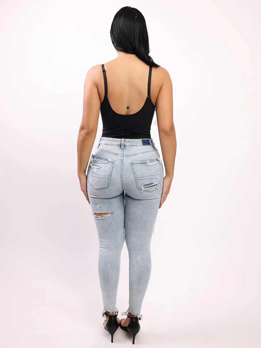 Valantomode | Low Back Tummy Control One Piece Shaper Bodysuit