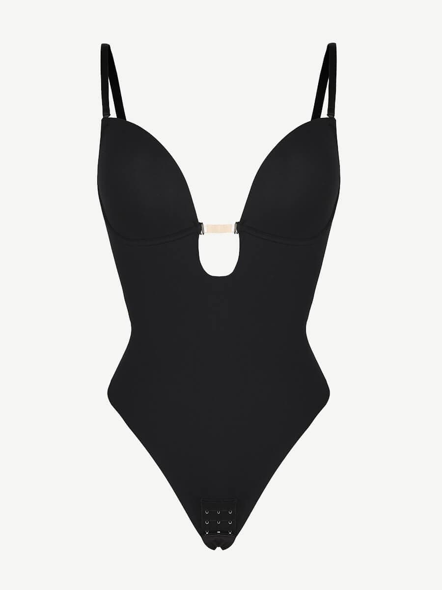 Valantomode | Low Back Shapewear Bodysuit with One Piece Thong Design