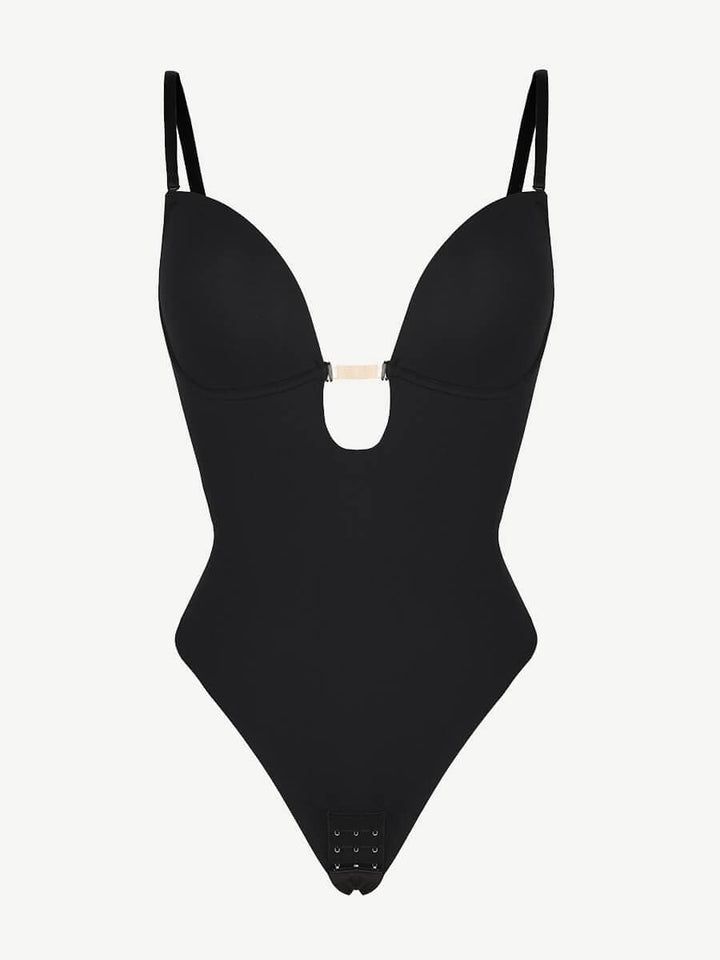 Valantomode | Low Back Shapewear Bodysuit with One Piece Thong Design