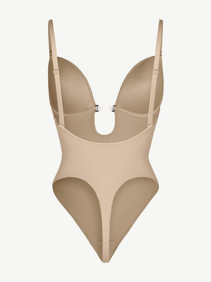 Valantomode | Low Back Shapewear Bodysuit with One Piece Thong Design