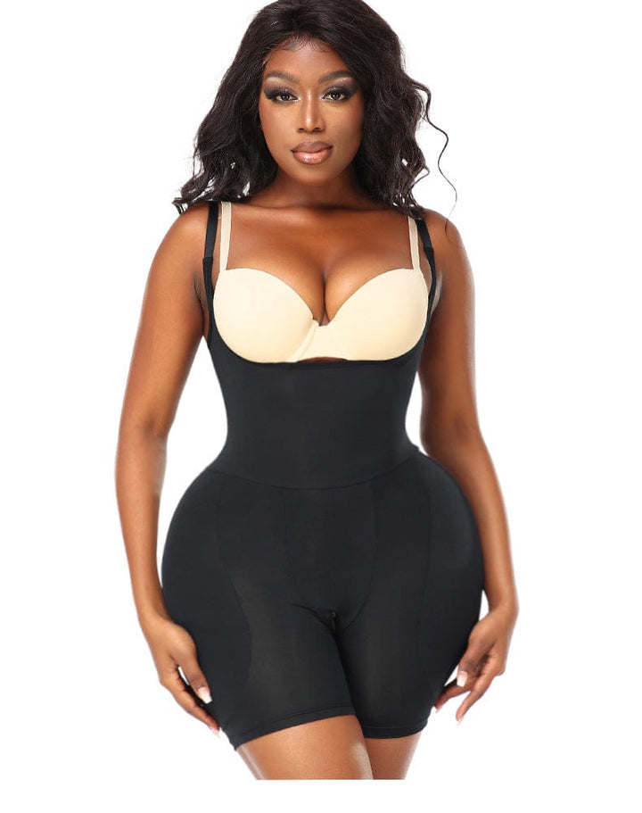 Valantomode | Removable Hip Pads Open Bust Shapewear Bodysuit