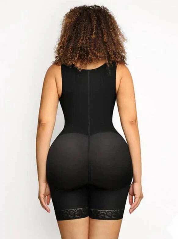 Valantomode | Women's Open Bust Shapewear Bodysuit with Steel Boning for Tummy Control