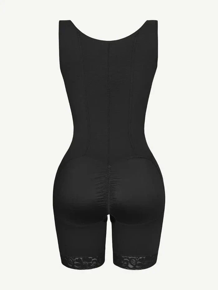 Valantomode | Women's Open Bust Shapewear Bodysuit with Steel Boning for Tummy Control