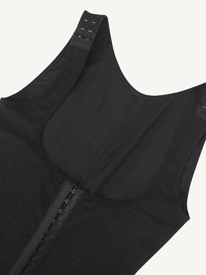 Valantomode | Women's Open Bust Shapewear Bodysuit with Steel Boning for Tummy Control