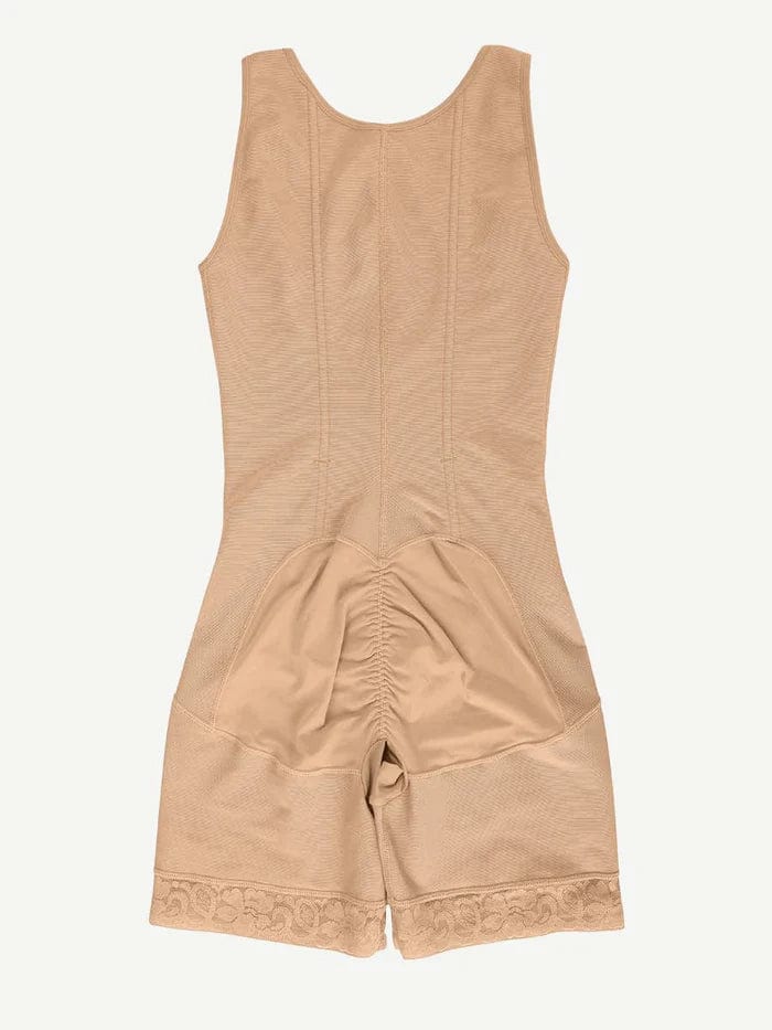 Valantomode | Women's Open Bust Shapewear Bodysuit with Steel Boning for Tummy Control
