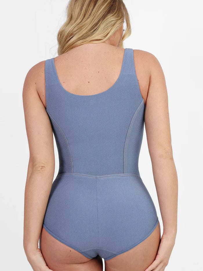 Valantomode | High-Performance Tummy Control Denim Shapewear Bodysuit