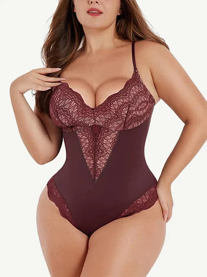 Valantomode | Chic Lace Tummy-Control Shapewear Bodysuit