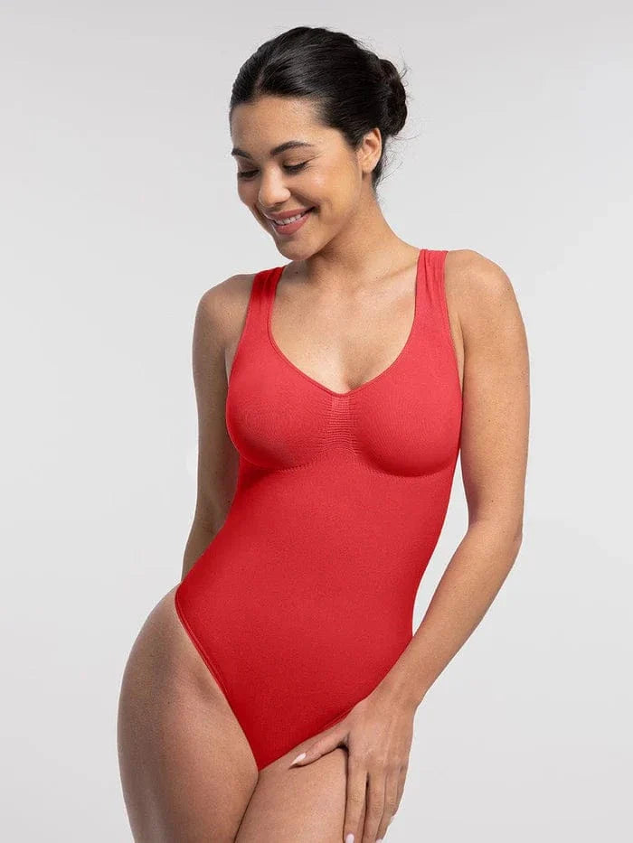 Valantomode | Women's Shaping Bodysuit with T-Back Brief for Tummy Control and Bust Support