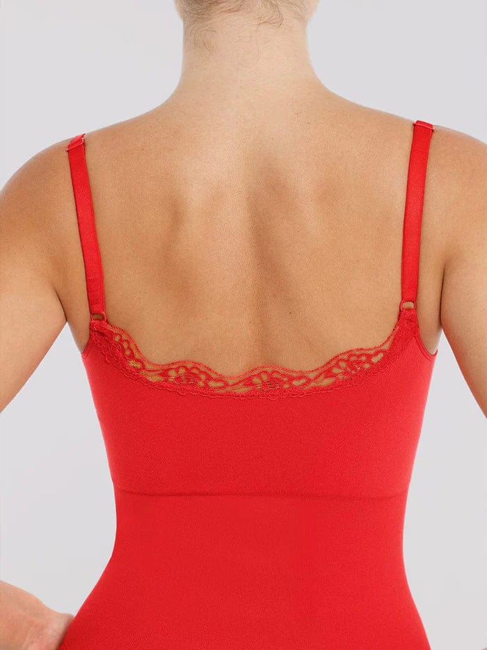Valantomode | Smooth Lace-Trimmed Slimming Cami Bodysuit