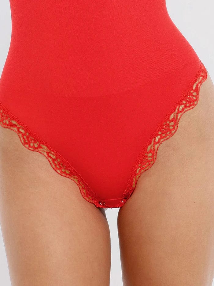 Valantomode | Smooth Lace-Trimmed Slimming Cami Bodysuit