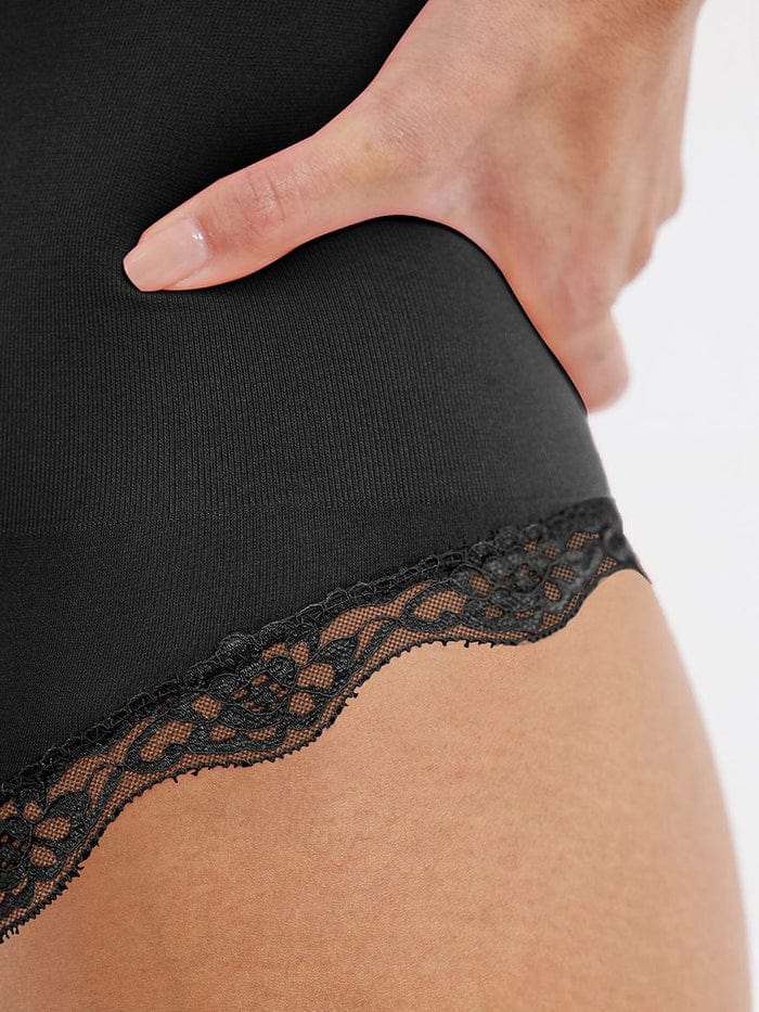 Valantomode | Smooth Lace-Trimmed Slimming Cami Bodysuit