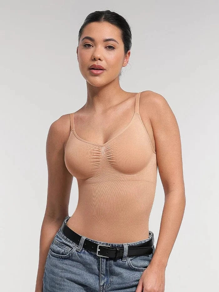 Valantomode | Smooth Tummy Control Bodysuit with Integrated Bra and Removable Padding