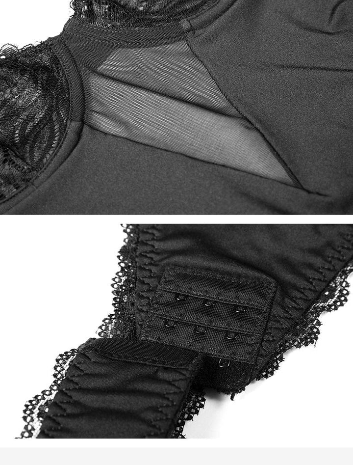 Valantomode | Lace Shapewear Bodysuit with Built-In Bra for Sculpting Low Back