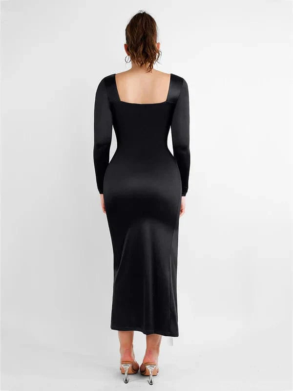 Valantomode | Square Neck Tummy Control Bodysuit with Removable Pads