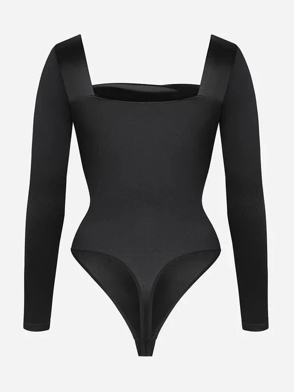 Valantomode | Square Neck Tummy Control Bodysuit with Removable Pads