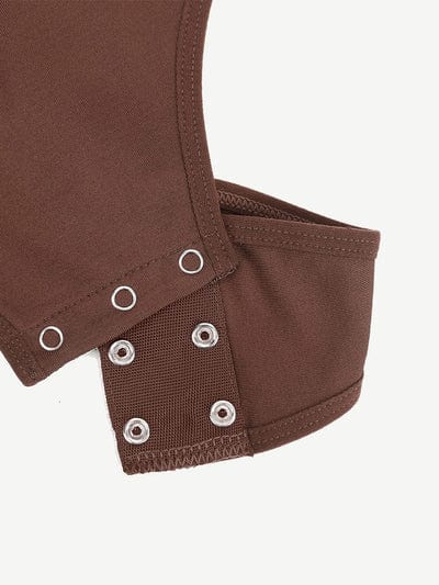 Valantomode | Long Sleeve Shapewear Bodysuit with Square Neck and Tummy Control