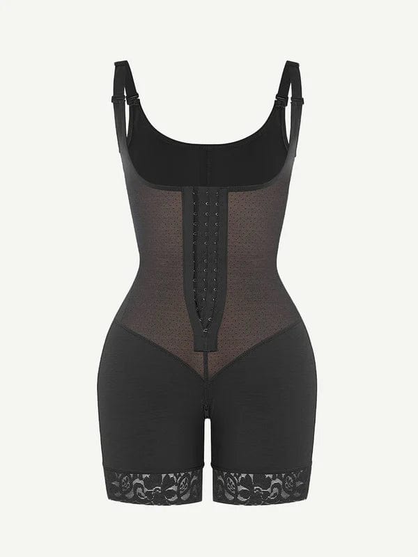 Valantomode | Lace Open Bust Shapewear Bodysuit with Tummy Control