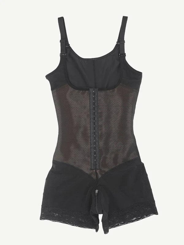 Valantomode | Lace Open Bust Shapewear Bodysuit with Tummy Control