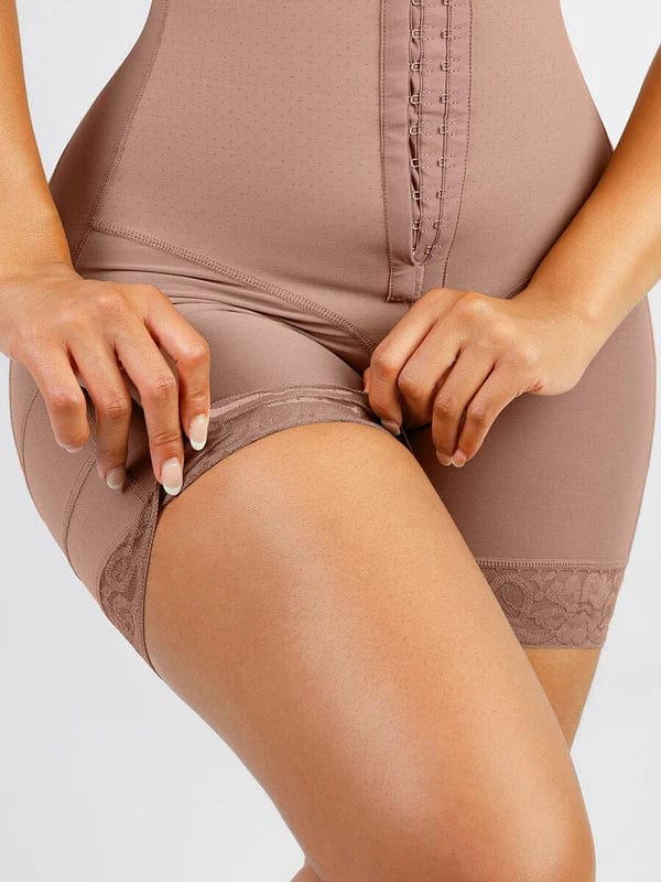 Valantomode | Lace Open Bust Shapewear Bodysuit with Tummy Control