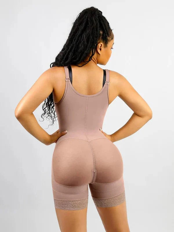 Valantomode | Lace Open Bust Shapewear Bodysuit with Tummy Control