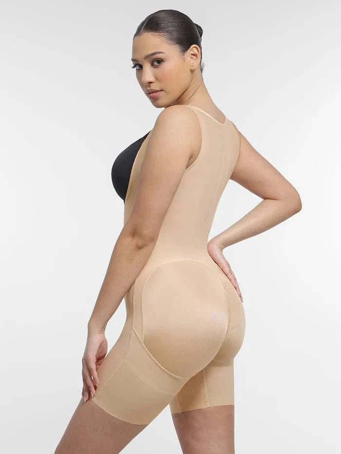 Valantomode | U-Shaped Open Bust Tummy Control Bodysuit with Waist Slimming Support