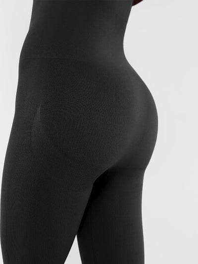 Valantomode | Seamless Yoga Bodysuit with Built-in Bra and Sculpted Butterfly Back