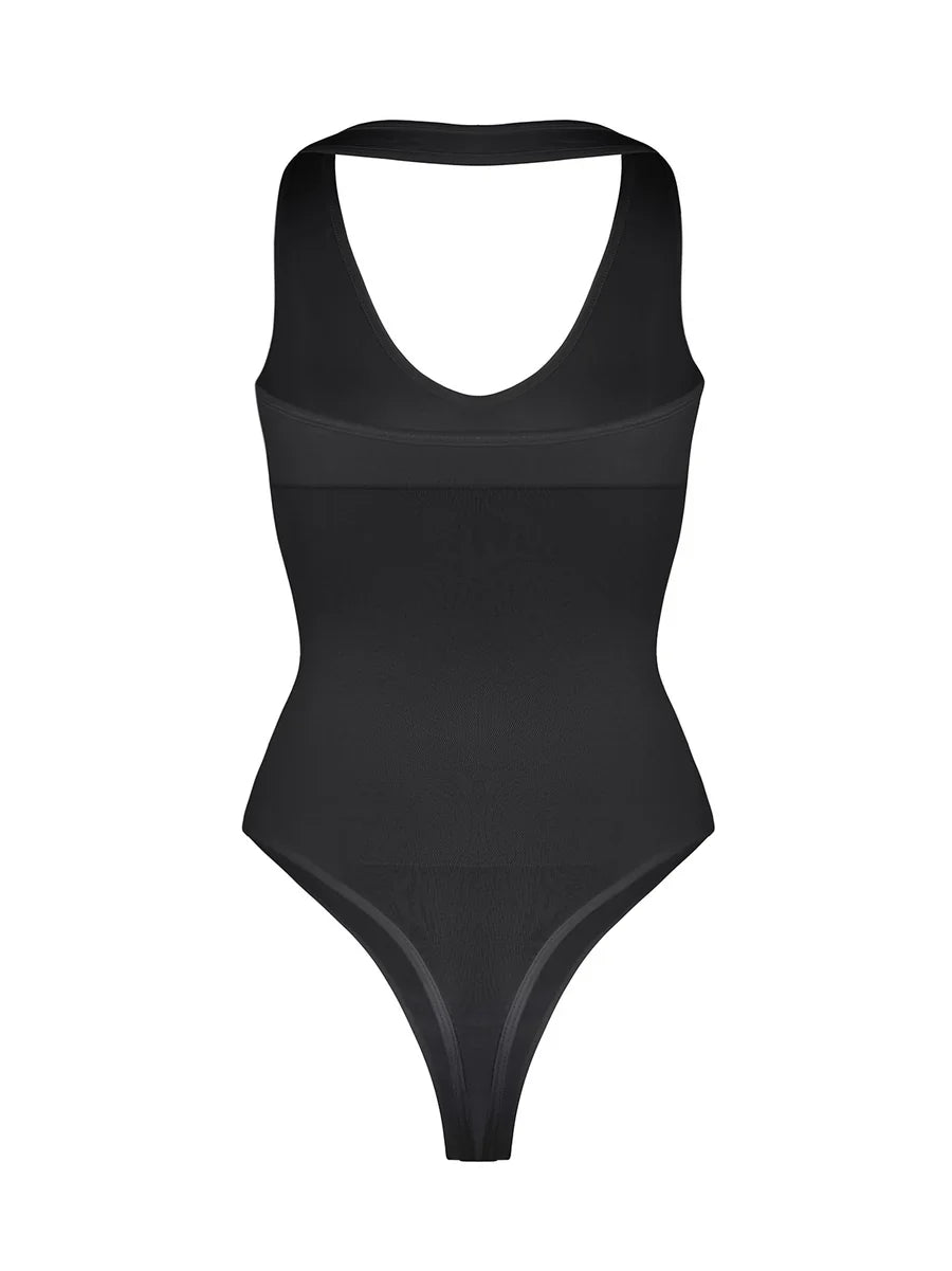 Valantomode | Shaping Bodysuit with Halter Neck and Waist Control