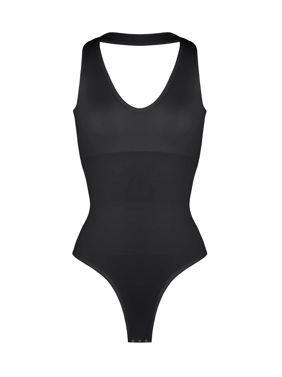 Valantomode | Shaping Bodysuit with Halter Neck and Waist Control