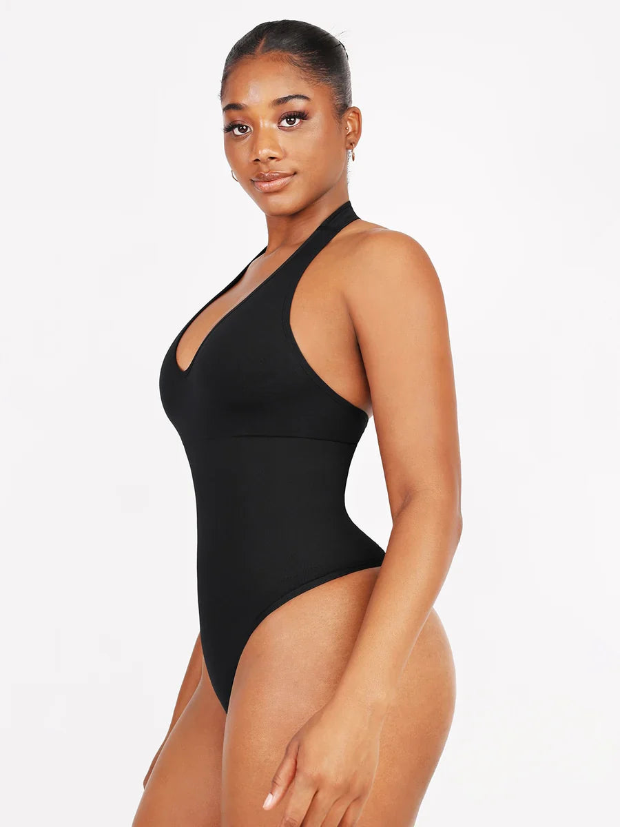 Valantomode | Shaping Bodysuit with Halter Neck and Waist Control