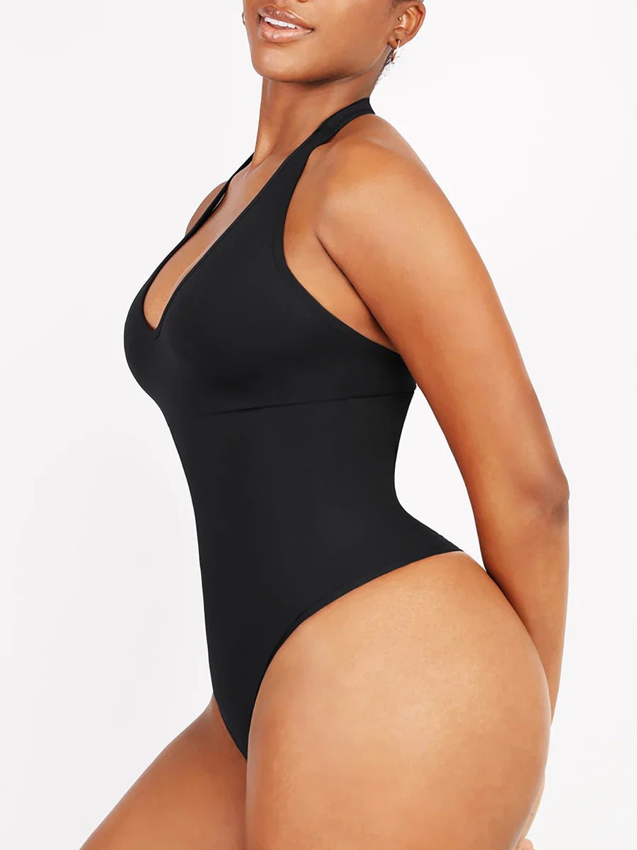 Valantomode | Shaping Bodysuit with Halter Neck and Waist Control