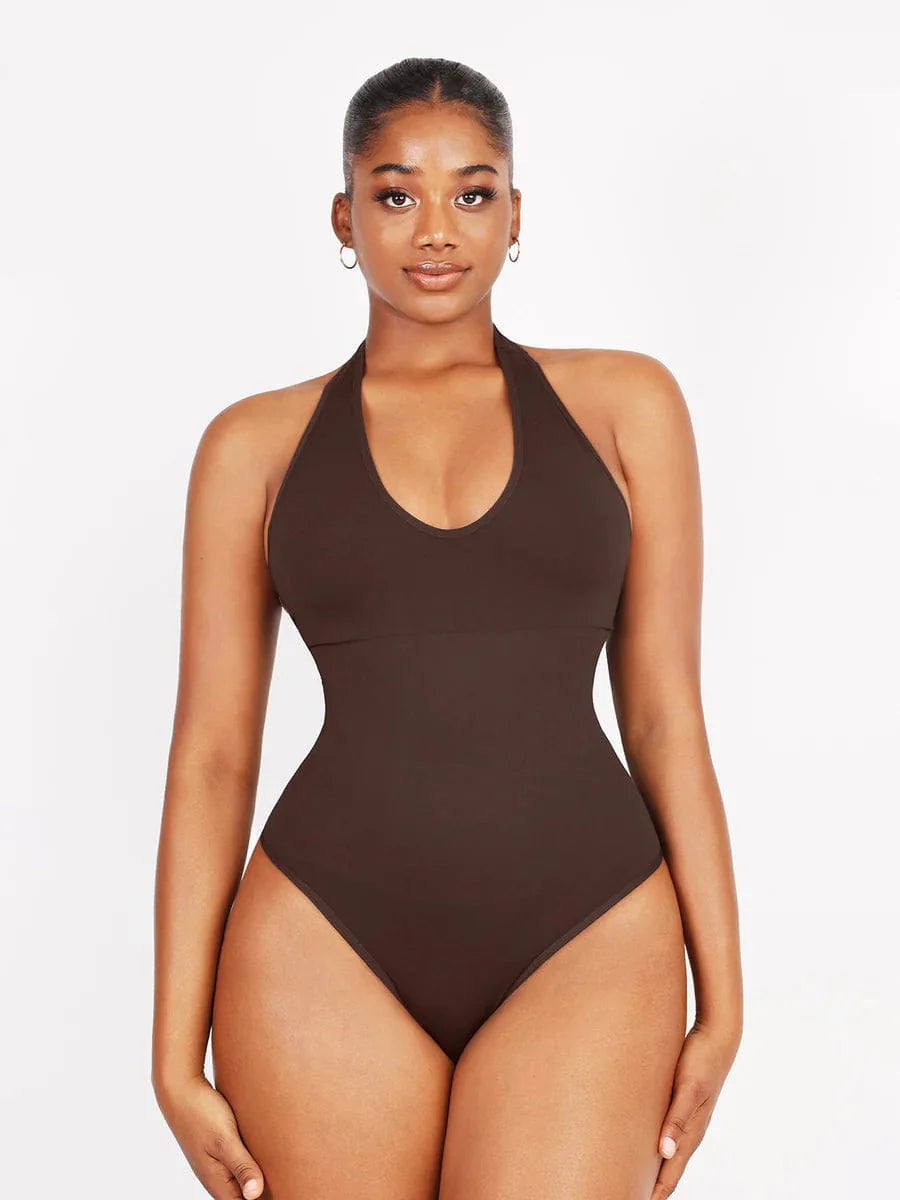 Valantomode | Shaping Bodysuit with Halter Neck and Waist Control