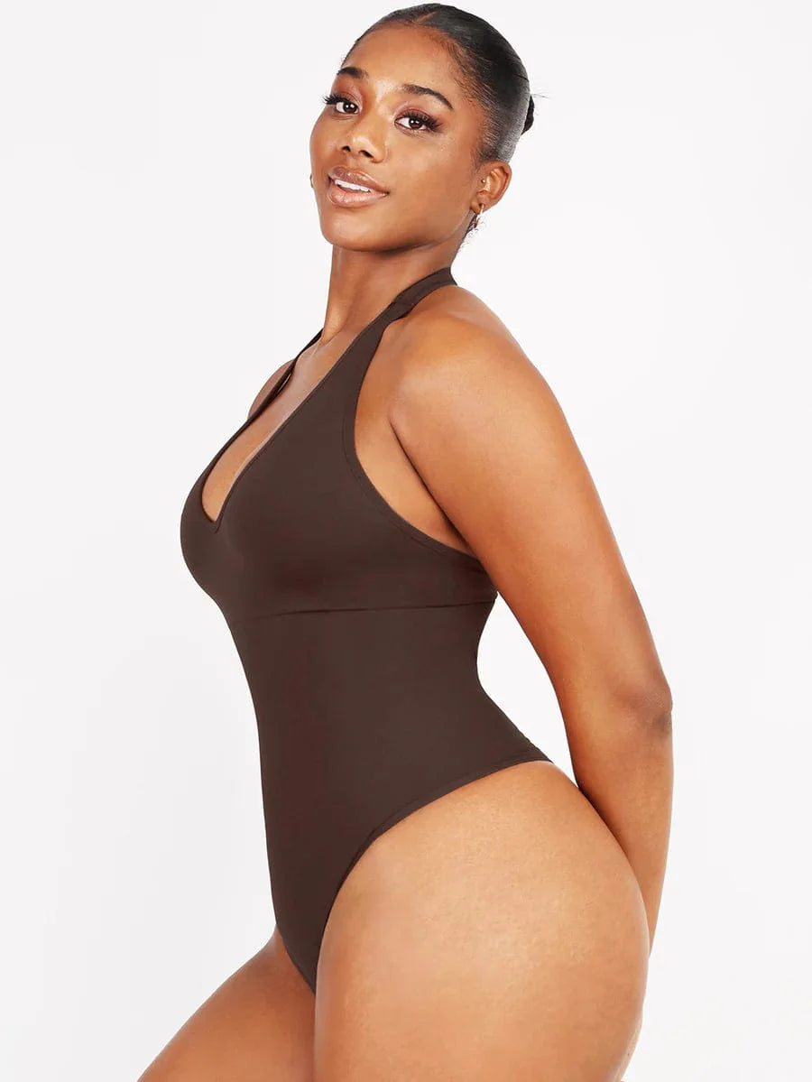 Valantomode | Shaping Bodysuit with Halter Neck and Waist Control