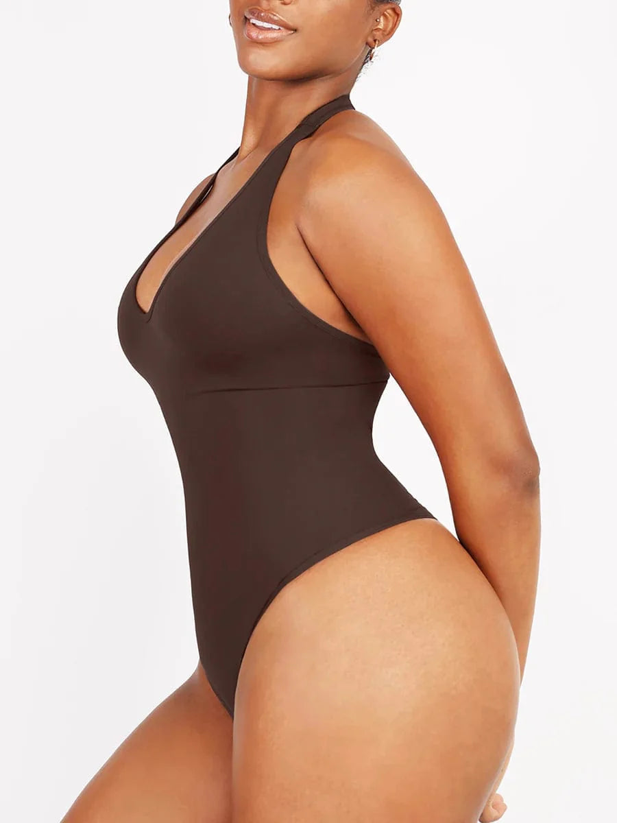 Valantomode | Shaping Bodysuit with Halter Neck and Waist Control